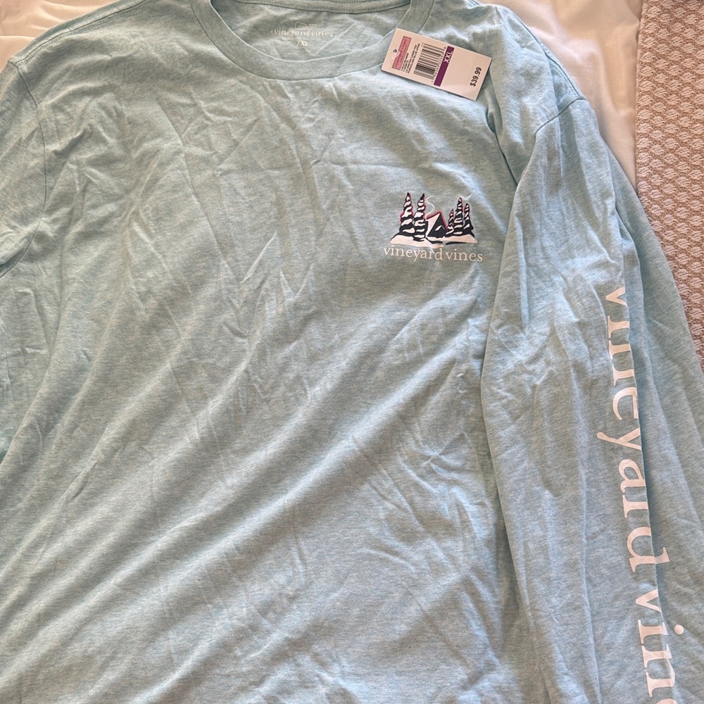 Vineyard Vines Sky Blue Long Sleeve Tee